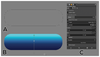Figure 1: Creating a media player skin base using the selection and gradient tools.