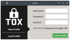 Figure 1: Most Tox clients allow alternating different Tox IDs (quasi user accounts).