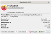 Figure 1: A pop-up window notifies you that Firefox is requesting a connection to update its version. You can allow, deny, or restrict access via various parameters at the bottom of the dialog box.