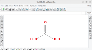 Figure 1: Thanks to the autocomplete feature, chemical compounds can be created without any risk of error.