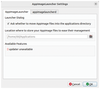 Figure 1: The Settings menu in AppImageLauncher turns out to be spartan.