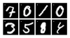 Figure 4: MNIST examples with the trigger in the upper left corner.