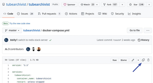 Figure 1: Copy the contents of docker-compose.yml from the GitHub page and save them to a file of the same name in your home directory.