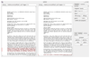 Figure 1: The differences immediately catch the eye thanks to color highlighting.