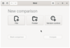 Figure 1: Meld is a clean entry point into file, directory, or version control comparisons, and it supports tabs to help you juggle multiple comparisons.