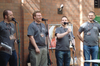 Figure 1: Jono Bacon, Stuart Langridge, Adam Sweet, and Chris Procter retire the popular LugRadio podcast.