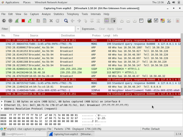 wireshark linux logs